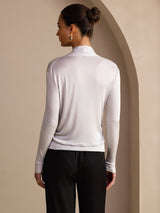 [Grå] SilkSilky-SE Long Sleeve Damblusar 002