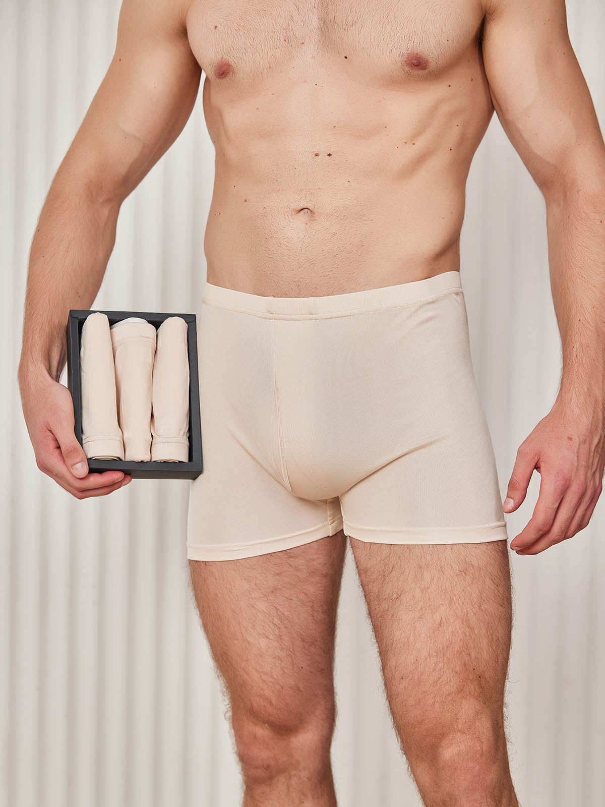 SilkSilky SE Silke Stickad Mens Underwear Beige 003