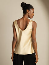 [Champagne] SilkSilky-SE Sleeveless V Neck Cami Toppar 002
