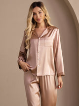 [Toscana] SilkSilky-SE Long Sleeve Lapel Collar Dam Pyjama 005