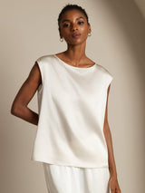 [Vit] SilkSilky-SE Cap Sleeve Round Neck Dam T-Shirt 003