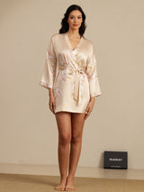 [Champagne] SilkSilky-SE 3/4 Sleeve Dam Morgonrock 008