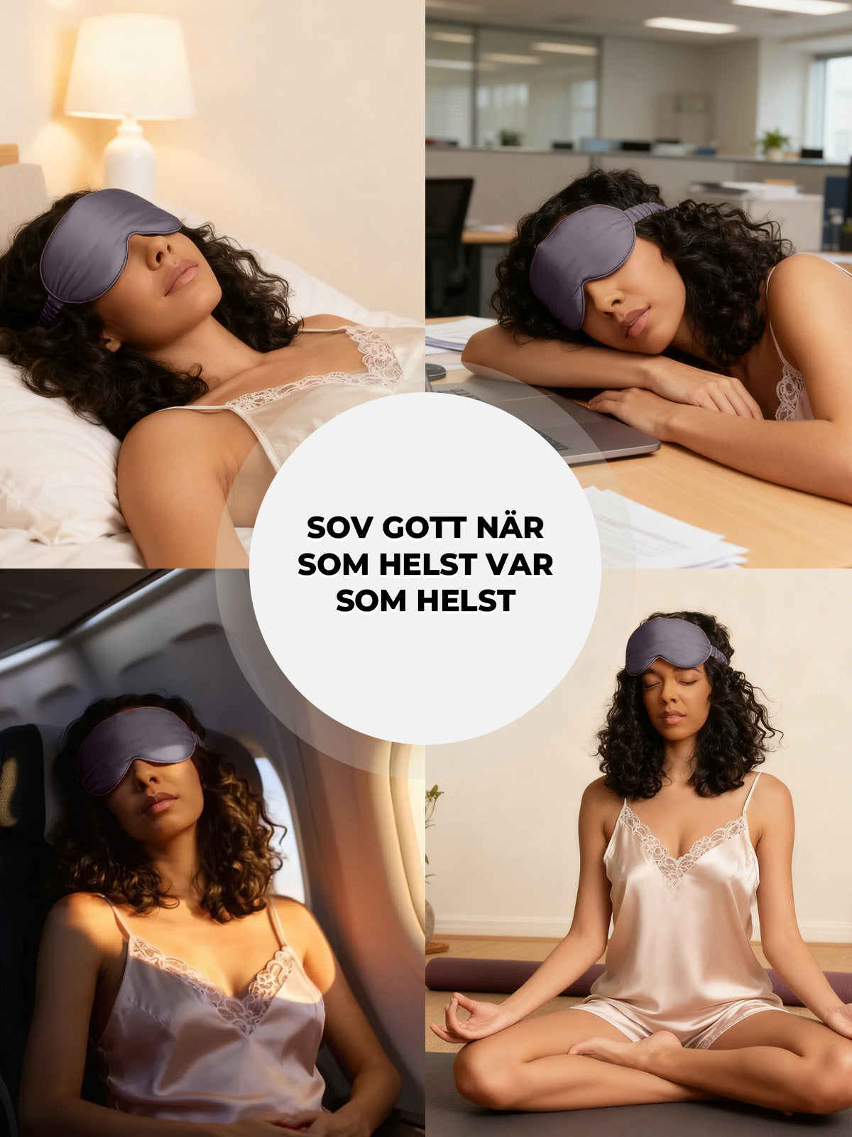 [Mörkgrå] SilkSilky-SE Rent Silke Eye Mask 007