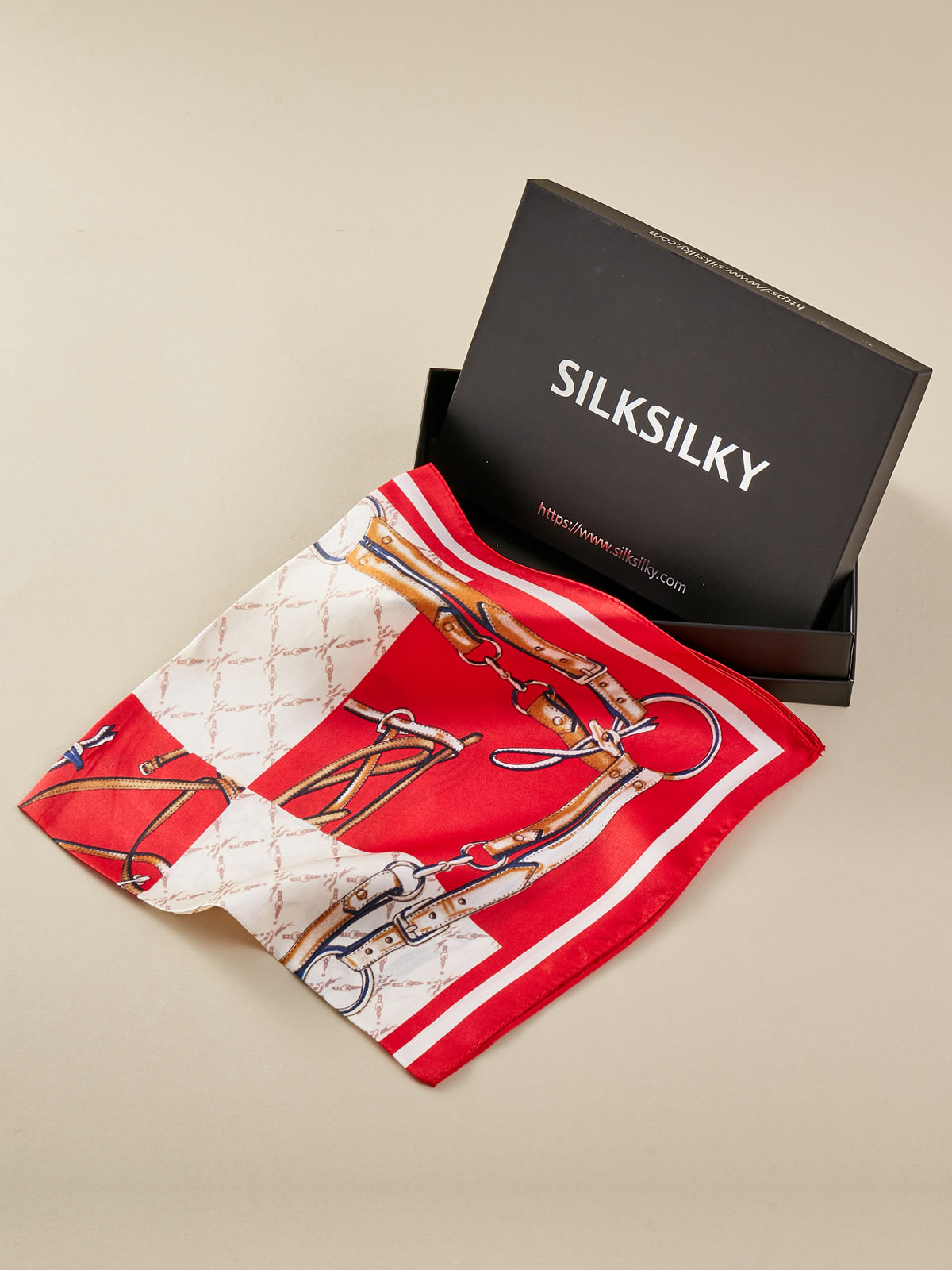 SilkSilky SE Rent Silke Scarf Mörkröd 001