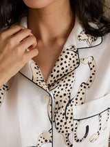 [Vit Gepard] SilkSilky-SE Short Sleeve Notch Collar Dam Pyjama 005