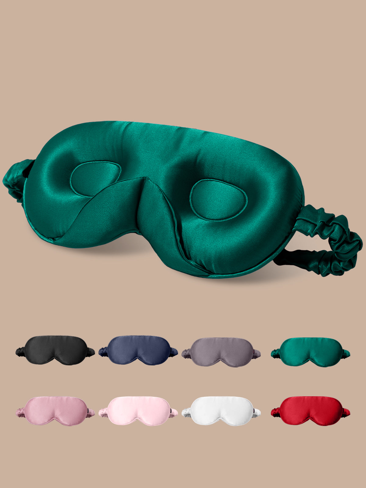[Mörkgrön] SilkSilky-SE Rent Silke Eye Mask 001