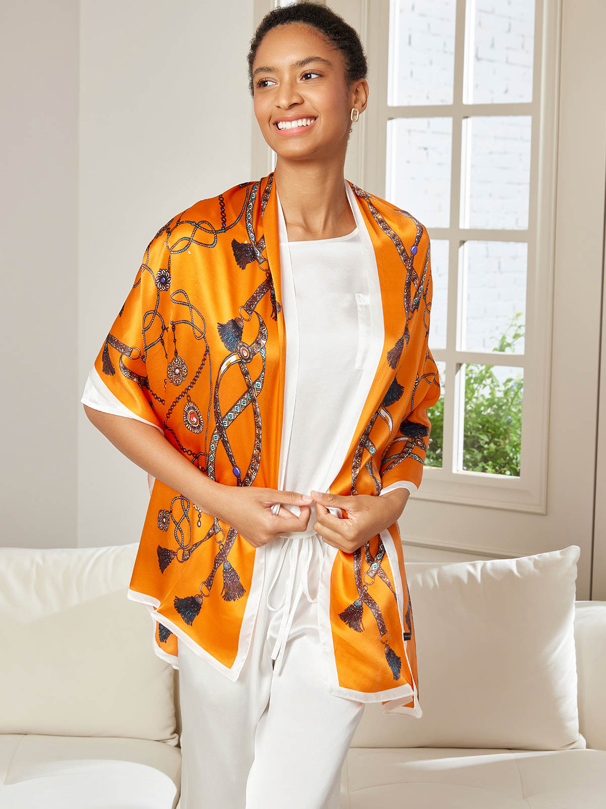 [P018] SilkSilky-SE Rent Silke Scarf 001,