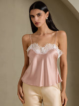 [Toscana] SilkSilky-SE Spaghetti Strap V Neck Cami Toppar 001