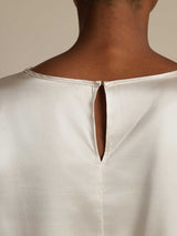 [Vit] SilkSilky-SE Long Sleeve Boat Neck Blus 005