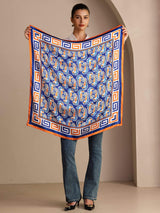 [Marinblå Sjöhäst] SilkSilky-SE Scarf 003