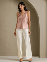 [Toscana] SilkSilky-SE Sleeveless V Neck Cami Toppar 005
