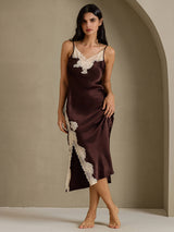 [Kaffe] SilkSilky-SE Spaghetti Strap V Neck Nattlinne 003