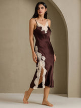 [Kaffe] SilkSilky-SE Spaghetti Strap V Neck Nattlinne 007