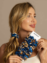 [Navy Drake] SilkSilky-SE Scrunchie 001