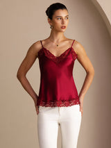 [Vin] SilkSilky-SE Spaghetti Strap V Neck Cami Toppar 004