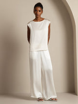 [Vit] SilkSilky-SE Cap Sleeve Round Neck Dam T-Shirt 009