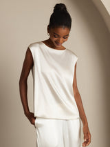 [Vit] SilkSilky-SE Cap Sleeve Round Neck Dam T-Shirt 007