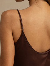 [Brun] SilkSilky-SE Spaghetti Strap Camisole Set 004
