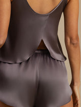[Lila Grå] SilkSilky-SE Spaghetti Strap Camisole Set 006