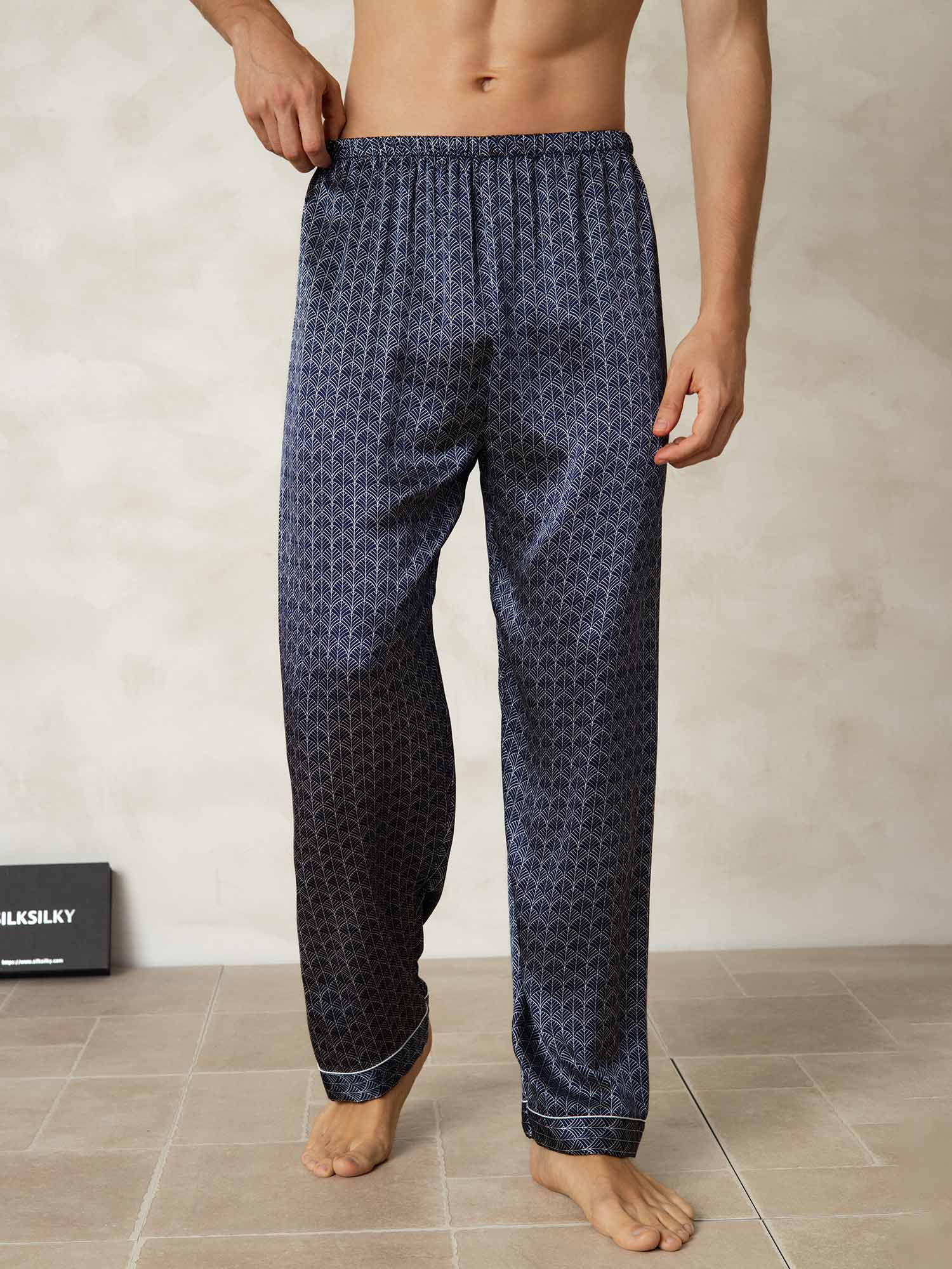 [Marin Ginkgo] SilkSilky-SE Rent Silke Mens Sleep Bottoms 001