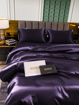 [Mörklila] SilkSilky-SE 22Momme Rent Silke Bedding Set 003,
