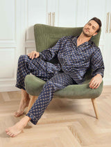 [Marin Kedja] SilkSilky-SE Long Sleeve Lapel Collar Herr Pyjama 007