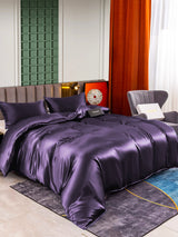 [Mörklila] SilkSilky-SE 22Momme Rent Silke Bedding Set 002,