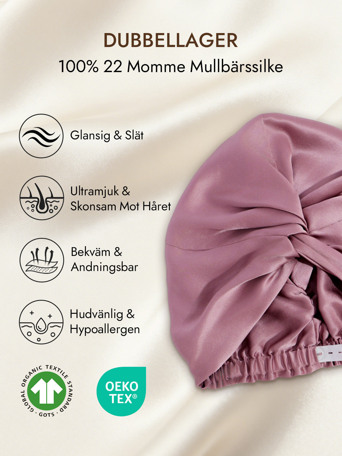 [Blek Mauve] SilkSilky-SE 22Momme Rent Silke Sleep Cap 002