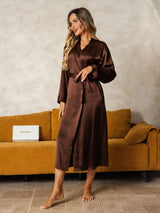 [Brun] SilkSilky-SE Long Sleeve Dam Morgonrock 005