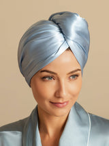 [Himmelsblå] SilkSilky-SE Hårturban 003