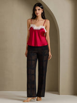 [Vin] SilkSilky-SE Spaghetti Strap V Neck Cami Toppar 006