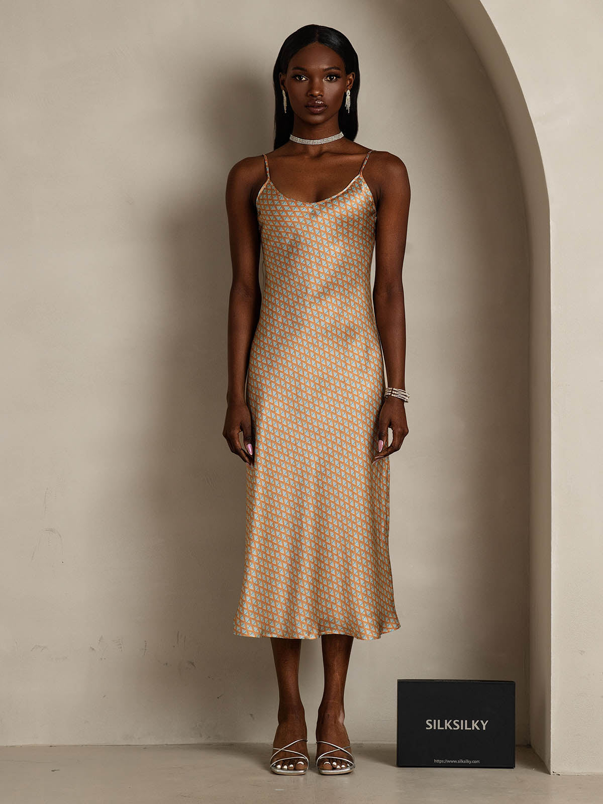 [Floral] SilkSilky-SE Rent Silke Dress 001