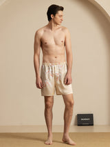 [Champagne] SilkSilky-SE 19Momme Mens Sleep Bottoms 005