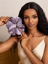[Mörklila] SilkSilky-SE Scrunchie 002