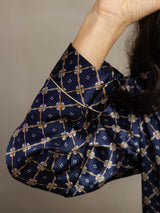 [Marin Kedja] SilkSilky-SE Long Sleeve Lapel Collar Dam Pyjama 007