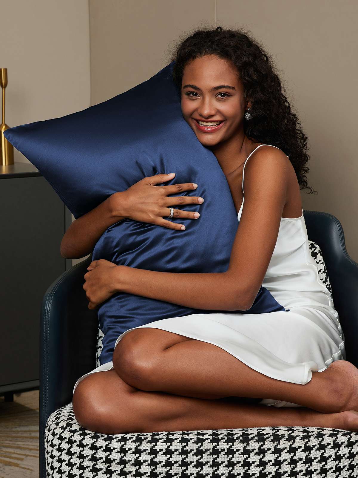 [Mörkblå] SilkSilky-SE 22Momme Rent Silke Pillowcase 002