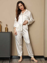 [Vit] SilkSilky-SE Long Sleeve Lapel Collar Dam Pyjama 003