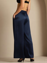 [Mörkblå] SilkSilky-SE 19Momme Womens Pants 002