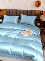 [Ljusblå] SilkSilky-SE 19Momme Rent Silke Bedding Set 003