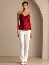 [Vin] SilkSilky-SE Spaghetti Strap V Neck Cami Toppar 005