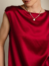 [Vin] SilkSilky-SE Cap Sleeve Round Neck Dam T-Shirt 008