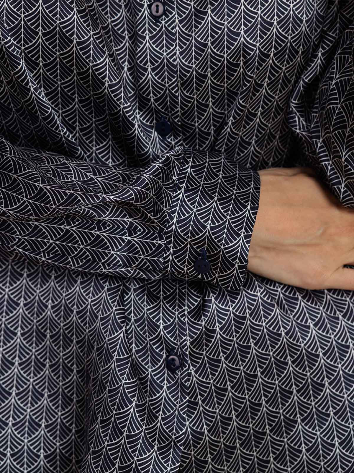 [Marin Ginkgo] SilkSilky-SE Silke Krage Damskjorta 004