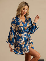 [Navy Drake] SilkSilky-SE 3/4 Sleeve Dam Morgonrock 001