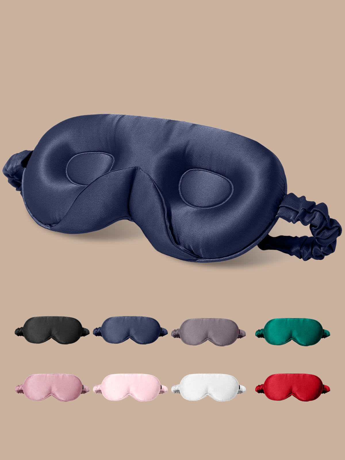 [Mörkblå] SilkSilky-SE Rent Silke Eye Mask 001