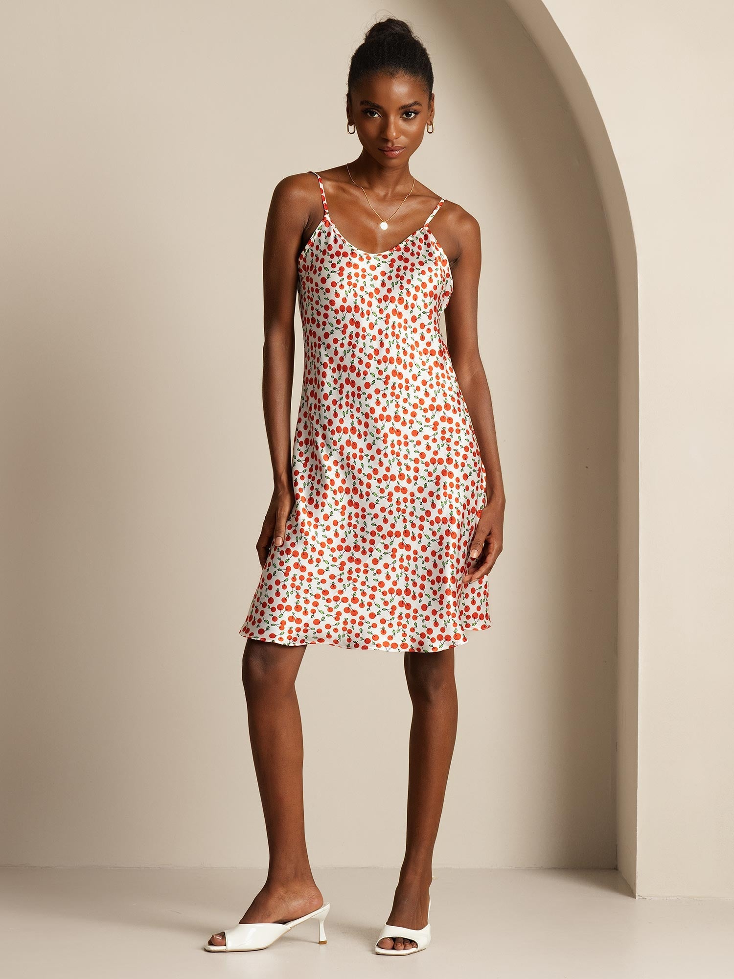 [Körsbär] SilkSilky-SE Rent Silke Dress 001,