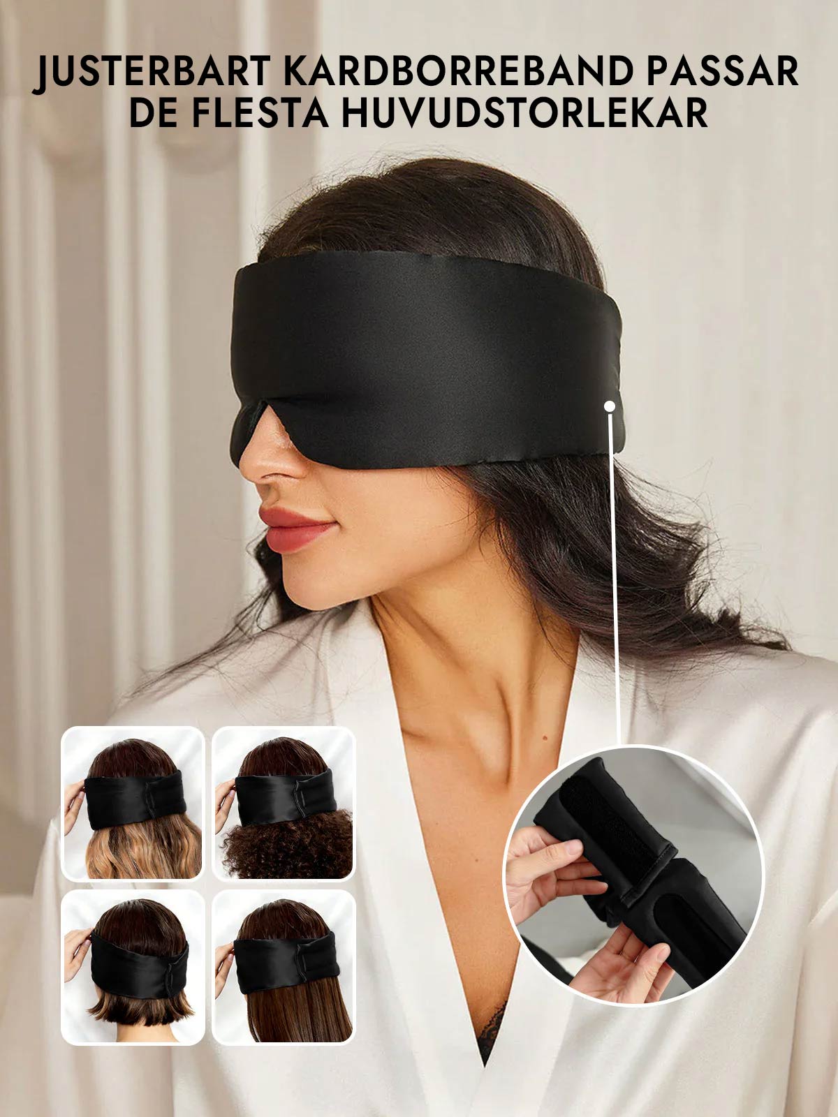 [Svart] SilkSilky-SE 19Momme Pure Silk Eye Mask 004