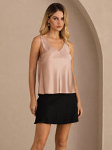 [Toscana] SilkSilky-SE Sleeveless V Neck Cami Toppar 006