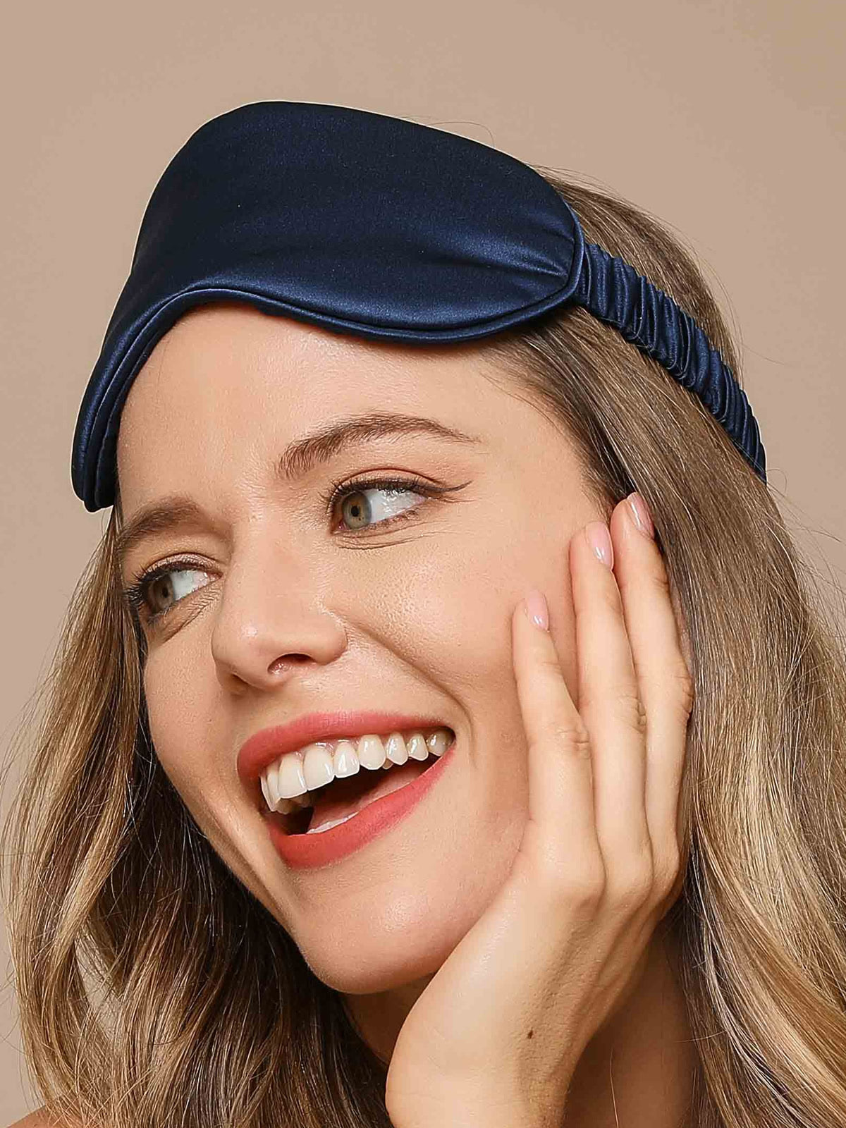 [Mörkblå] SilkSilky-SE Ögonmask 004