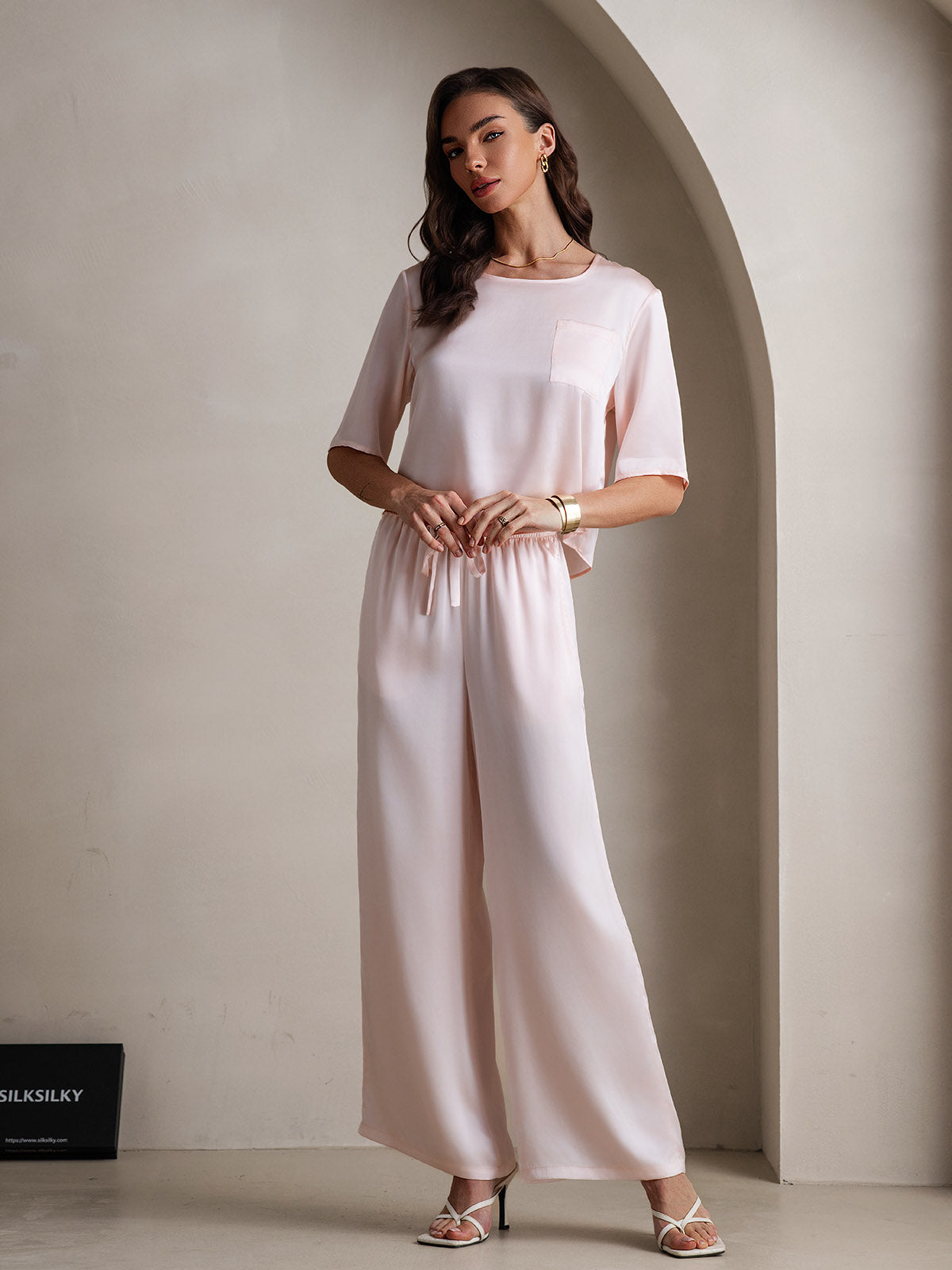 [Rosa] SilkSilky-SE Rent Silke Womens Pajamas 005