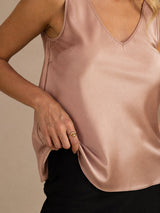 [Toscana] SilkSilky-SE Sleeveless V Neck Cami Toppar 004